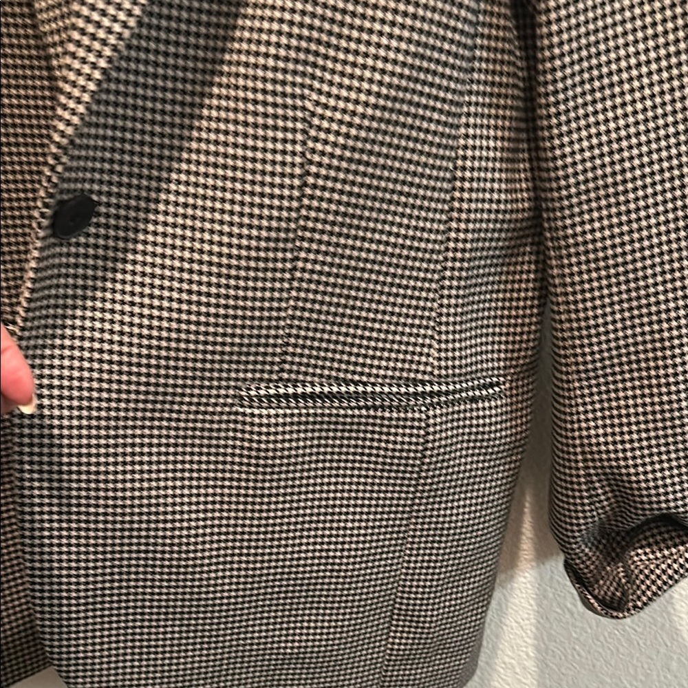 H&M Houndstooth Blazer XS Dark Academia 90s Aesthetic - Picture 4 of 7